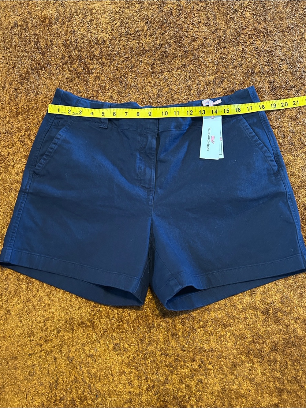 Vineyard Vines Navy Stretch Chino Bermuda Shorts - Picture 2 of 7